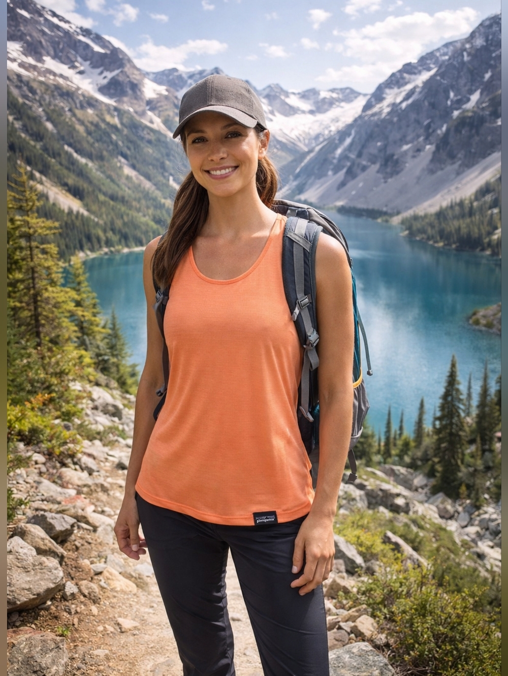 Patagonia Capilene Cool Lightweight Tank Top Women’s Small Peach Sherbet NWT